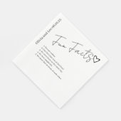 Einfache Engagement Party Wissenswertes Name Hochz Serviette (Ecke)