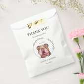 Einfache englische Bulldog Wedding Vielen Dank für Geschenktütchen (Versiegelt)