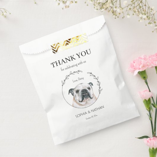 Einfache englische Bulldog Wedding Vielen Dank für Geschenktütchen (Versiegelt)
