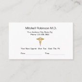 Einfache Entscheidung zur Arztbestellung Terminkarte (Vorderseite)