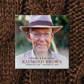 Einfache Erinnerung an das Foto der Beerdigung Button