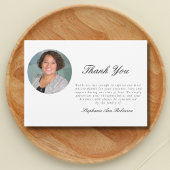 Einfache Erinnerung an die Beerdigung des Fotos Dankeskarte