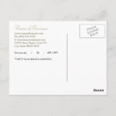 Einfache Erinnerung für Rosa-Gold-Wasserfarben Postkarte (Rückseite)