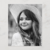 Einfache Erinnerungen Foto Begräbniskarte (Rückseite)