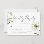Einfache Erinnerungen mit modernem Chic RSVP Karte (Vorderseite)