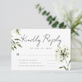 Einfache Erinnerungen mit modernem Chic RSVP Karte (Stehend Vorderseite)