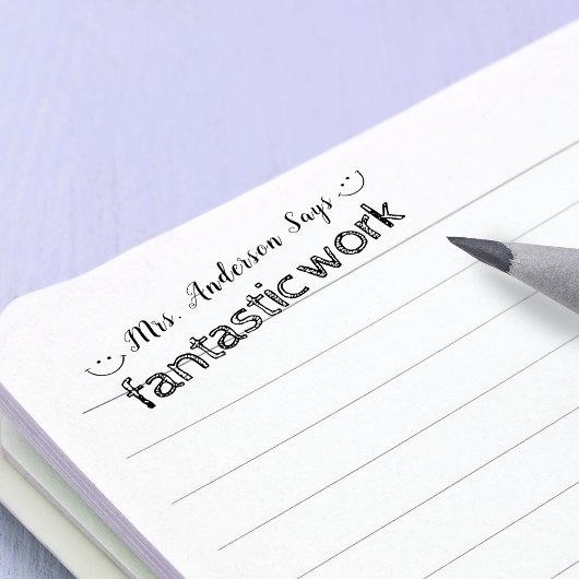 Einfache Ermutigung Personalisierte fantastische A Permastempel