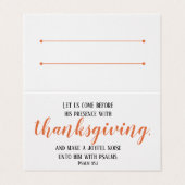 Einfache Erntedank-Dinner-Kartenlesung (Außenseite Aufgefaltet)