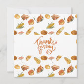 Einfache Erntedank Türkei Abendessen Einladung (Rückseite)