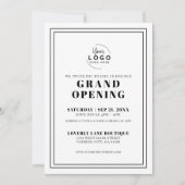 Einfache Eröffnung eines Logobetriebes Einladung (Vorderseite)