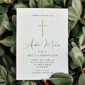 Einfache Erste Heilige Kommune mit Kreuz