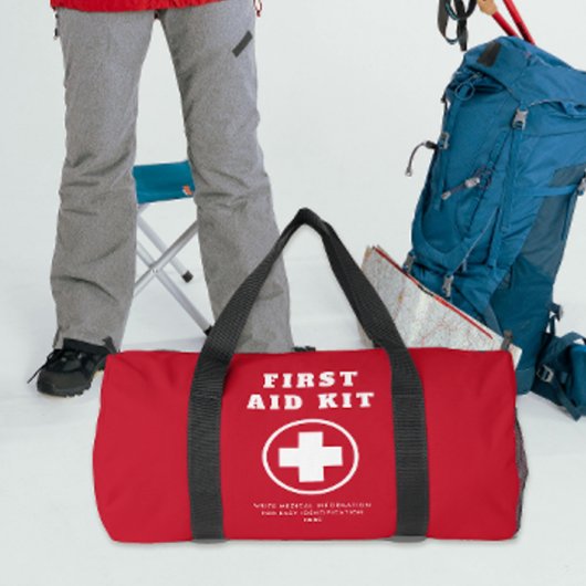 Einfache Erste Hilfe Rotes Kreuz Medizinische Sich Duffle Bag