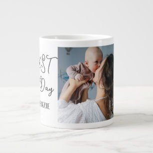Einfache erste Muttertage Geschenk Drei Fotosammlu Jumbo-Tasse