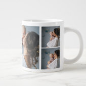 Einfache erste Muttertage Geschenk Drei Fotosammlu Jumbo-Tasse (Rechts)