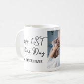 Einfache erste Muttertage Geschenk Drei Fotosammlu Kaffeetasse (Vorderseite Links)