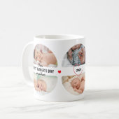 Einfache Erste Vatertag Ei-Inspiriert 6 Foto Kaffeetasse (Vorderseite Links)