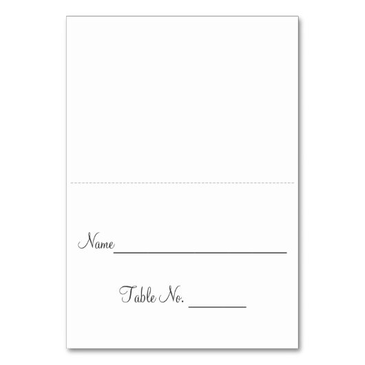 Einfache Escortkarte Tischnummer (Vorderseite)