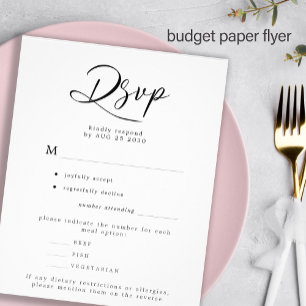 Einfache Essensoptionen für eine Hochzeit mit klei Flyer