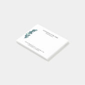 Einfache Eucalyptus-Namensadresse Post-it Klebezettel (angewinkelt)