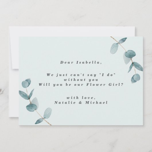 Einfache Eukalyptus-Blätter BlumenGirl-Vorschlagsk (Rückseite)