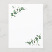 Einfache Eukalyptus-botanische Aquarellfarbe (Rückseite)