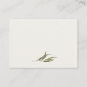 Einfache Eukalyptus Botanische Hochzeit wünscht si Begleitkarte (Rückseite)
