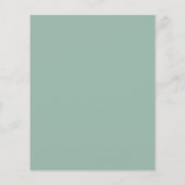 Einfache Eukalyptus Budget Bridal Dusche Einladung Flyer (Hinten)