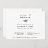 Einfache Eukalyptus Chic Probe Abendessen Einladun Einladung (Vorne/Hinten)