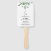 Einfache Eukalyptus Greenerity Wedding Party Fächer (Vorderseite)