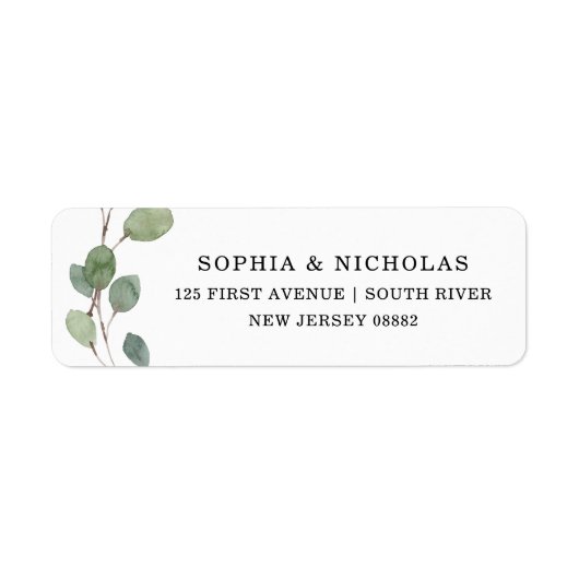 Einfache Eukalyptus-Grüne | Hochzeit (Vorne)