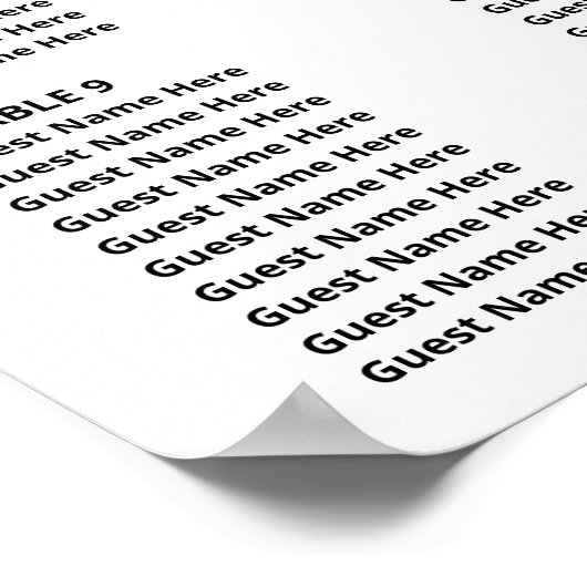 Einfache Eukalyptus-Grüne Hochzeitstabelle Poster (Ecke)