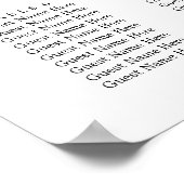 Einfache Eukalyptus-Grüne Hochzeitstabelle Poster (Ecke)