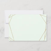 Einfache Eukalyptus-Grüne RSVP Karte (Rückseite)