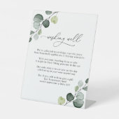 Einfache Eukalyptus-Grüne wünscht sich gut Sockelschild (Vorderseite)