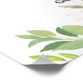 Einfache Eukalyptus-Grünpflanzen Hochzeitskarte Poster (Ecke)