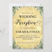 einfache Eukalyptus-Hochzeitsempfang Einladung (Vorderseite)