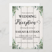 einfache Eukalyptus-Hochzeitsempfang Einladung (Vorne/Hinten)
