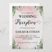 einfache Eukalyptus-Hochzeitsempfang Einladung (Vorne/Hinten)