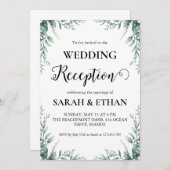 einfache Eukalyptus-Hochzeitsempfang Einladung (Vorne/Hinten)