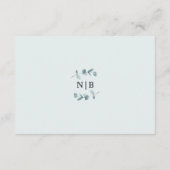 Einfache Eukalyptus-Kalligrafie-Hochzeitsrichtunge Begleitkarte (Rückseite)