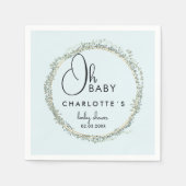 Einfache Eukalyptus-Kranz-Kinderdusche Serviette (Vorderseite)