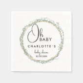 Einfache Eukalyptus-Kranz-Kinderdusche Serviette (Vorderseite)