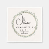 Einfache Eukalyptus-Kranz-Kinderdusche Serviette (Vorderseite)