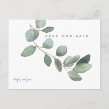 Einfache Eukalyptus-Lavendel-Hochzeit - Termin vor