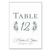 Einfache Eukalyptus-Leaf-Tischnummer Tischnummer (Rückseite)