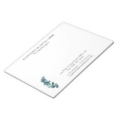 Einfache Eukalyptus Personalisiert Therapeutin Not Notizblock (angewinkelt)