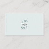 Einfache Eukalyptus-Rahmen-Hochzeitsunterkünfte Begleitkarte (Rückseite)