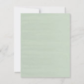 Einfache Eukalyptus Wedding Gästedatenkarte RSVP Karte (Rückseite)