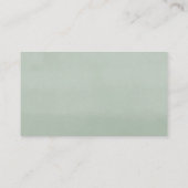 Einfache Eukalyptusgrün-Gewinnerkarten Begleitkarte (Rückseite)