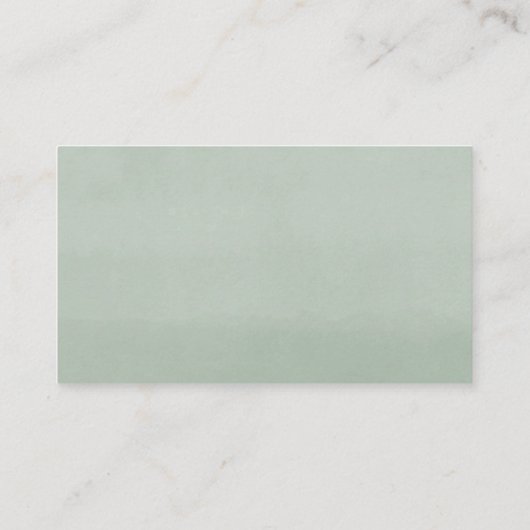 Einfache Eukalyptusgrün-Gewinnerkarten Begleitkarte (Rückseite)